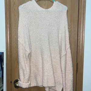 Oversized Knit Sweater/Sweatshirt, Dusty Pink